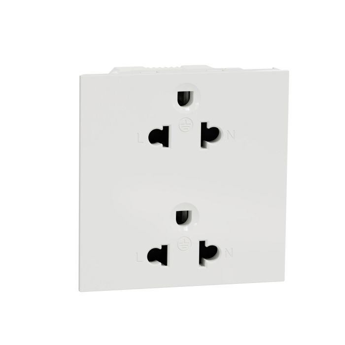 Ổ cắm đôi 3 chấu 16A size E Schneider M3T426UST2_WE
