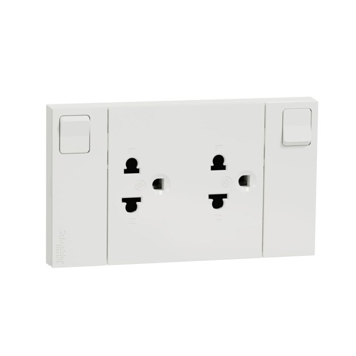 Ổ cắm đôi 3 chấu Schneider M3T_SIS_WE